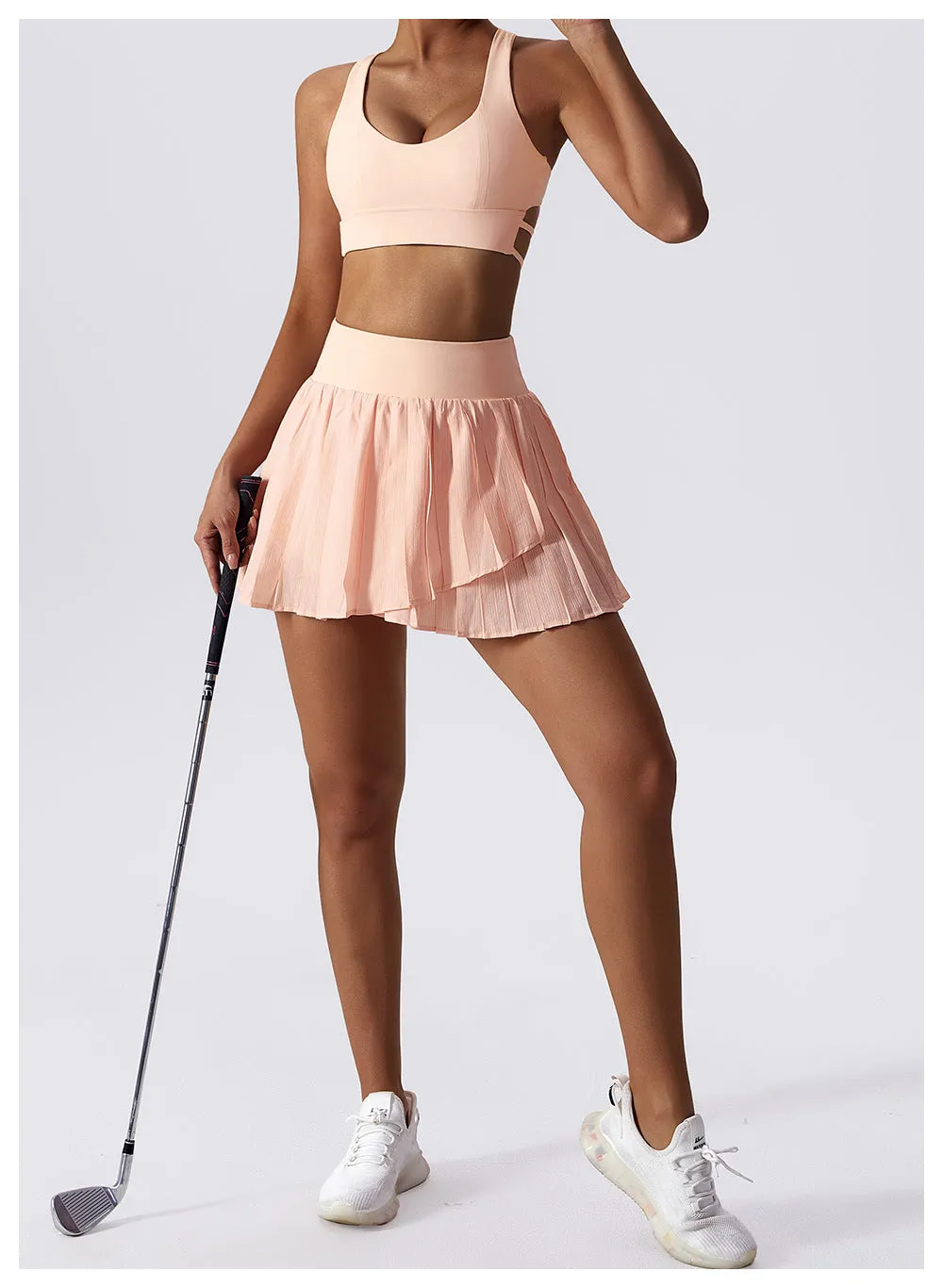 Layered Front Tennis Skirt