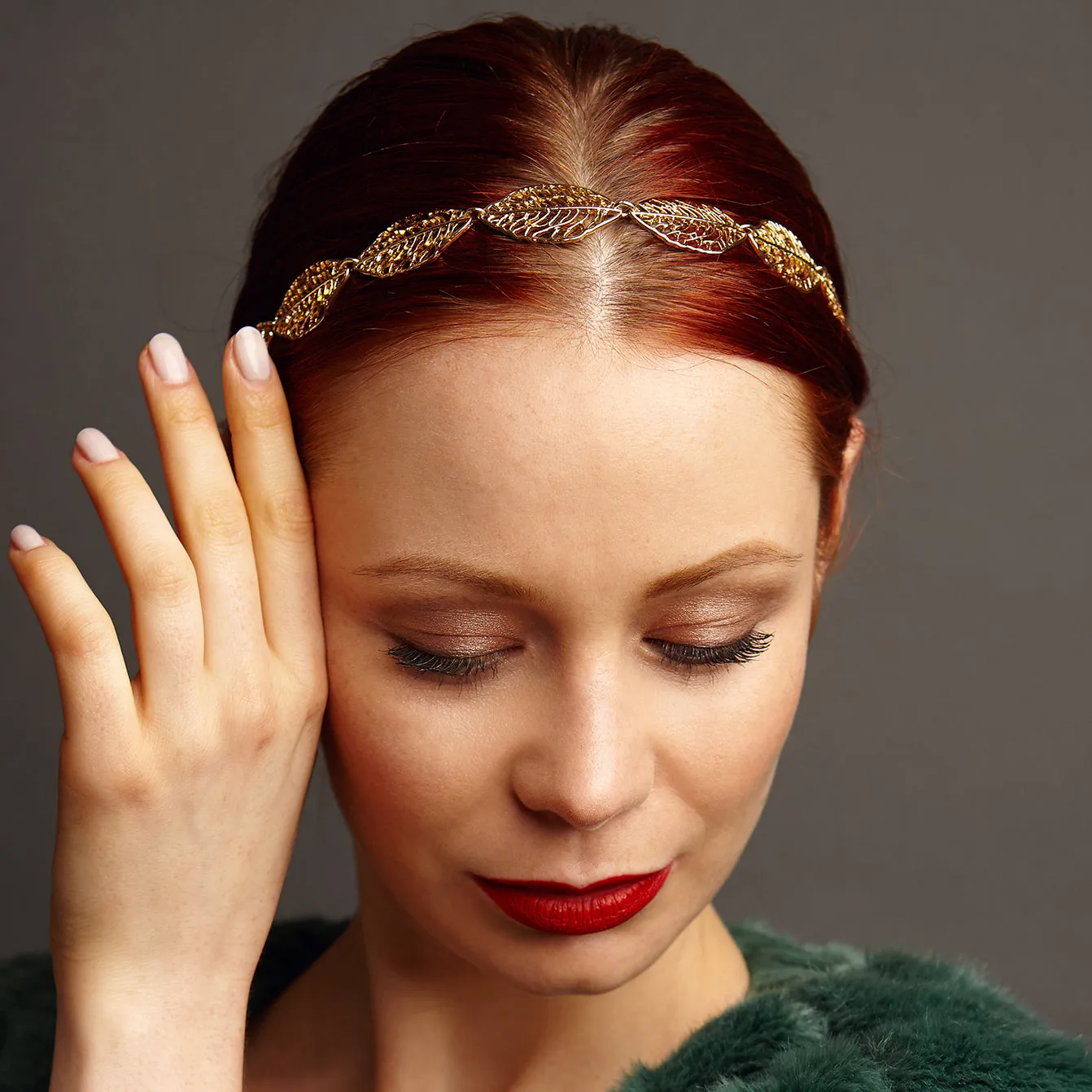 Leaf Headband with Elastic