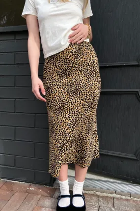 Leopard Print Midi Skirt