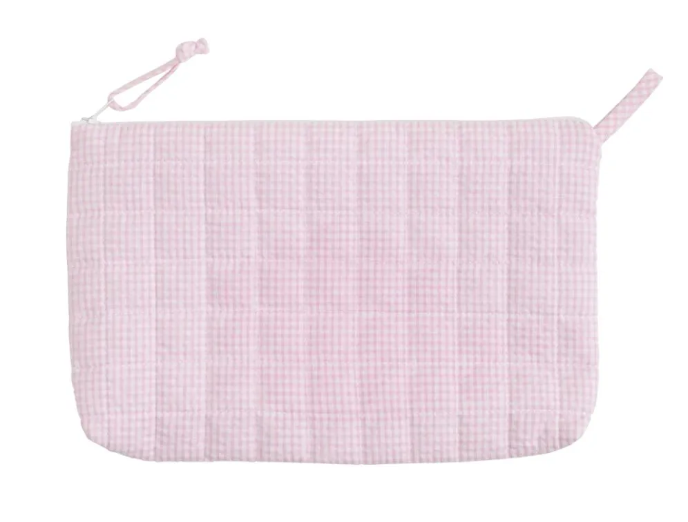 Light Pink Quilted Luggage