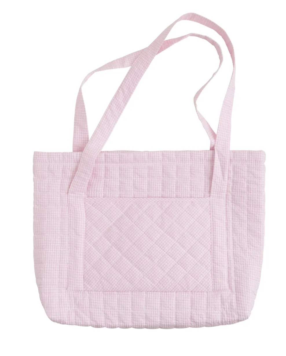 Light Pink Quilted Luggage