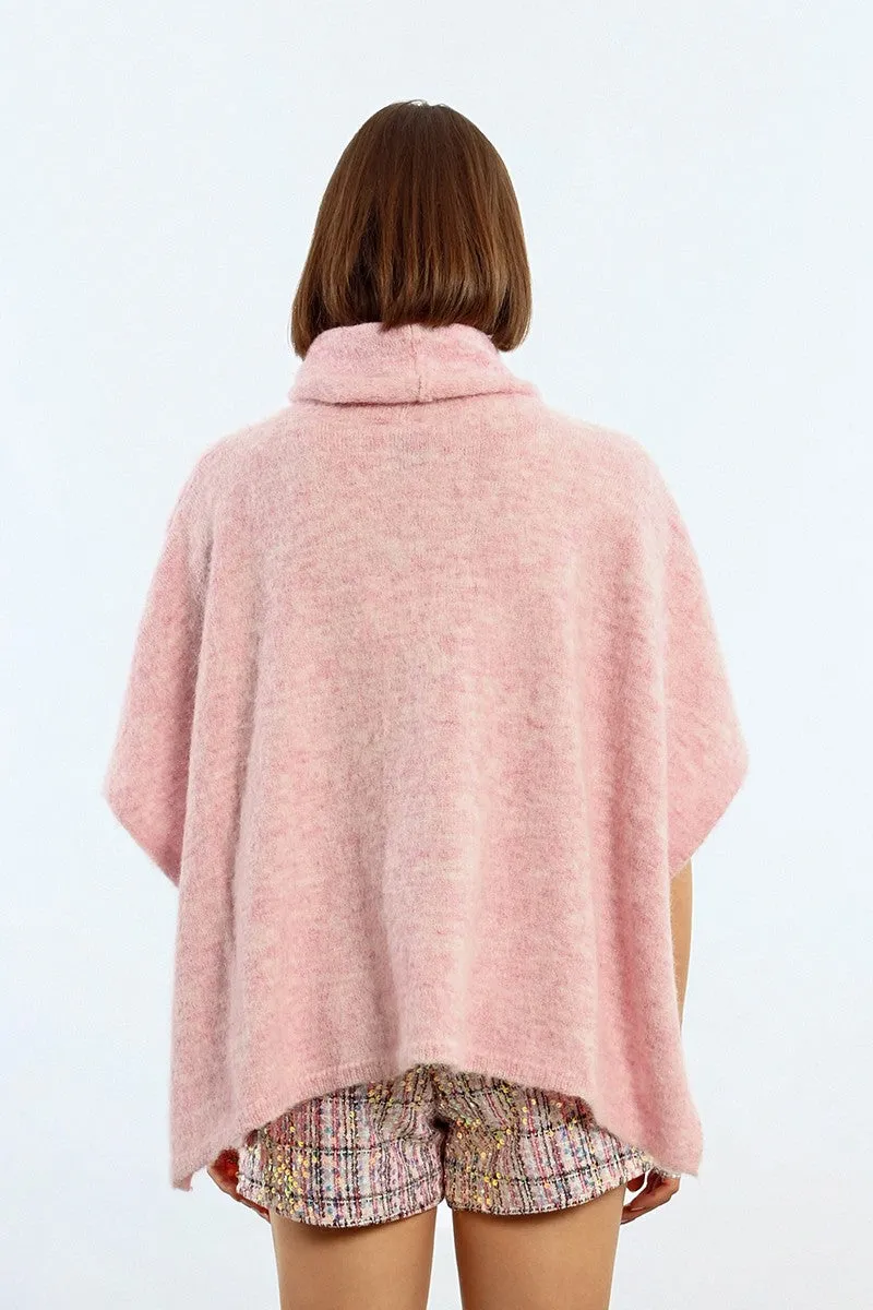 Lili Sidonio Light Pink Multi Poncho