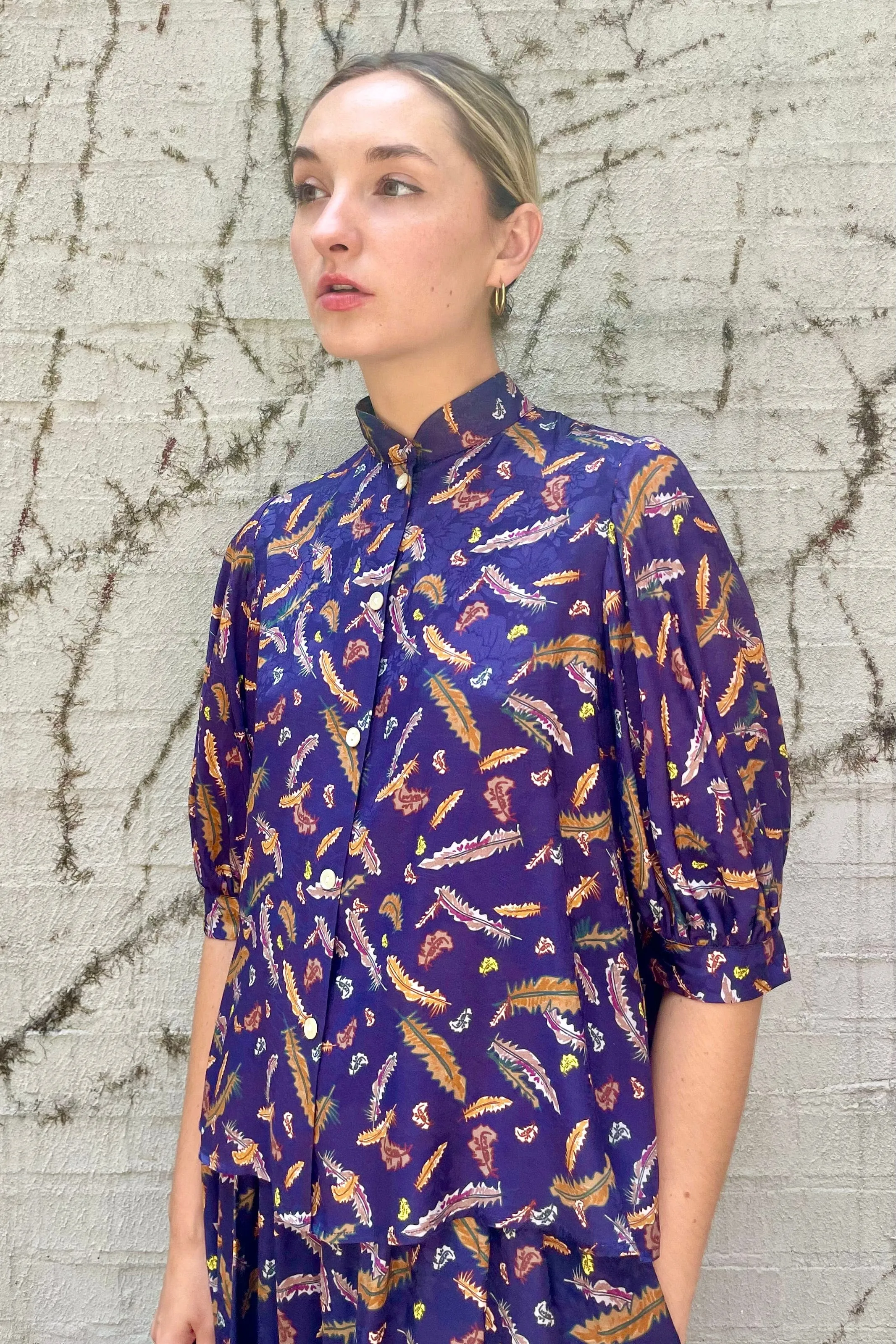 Livia Blouse in Feather Print