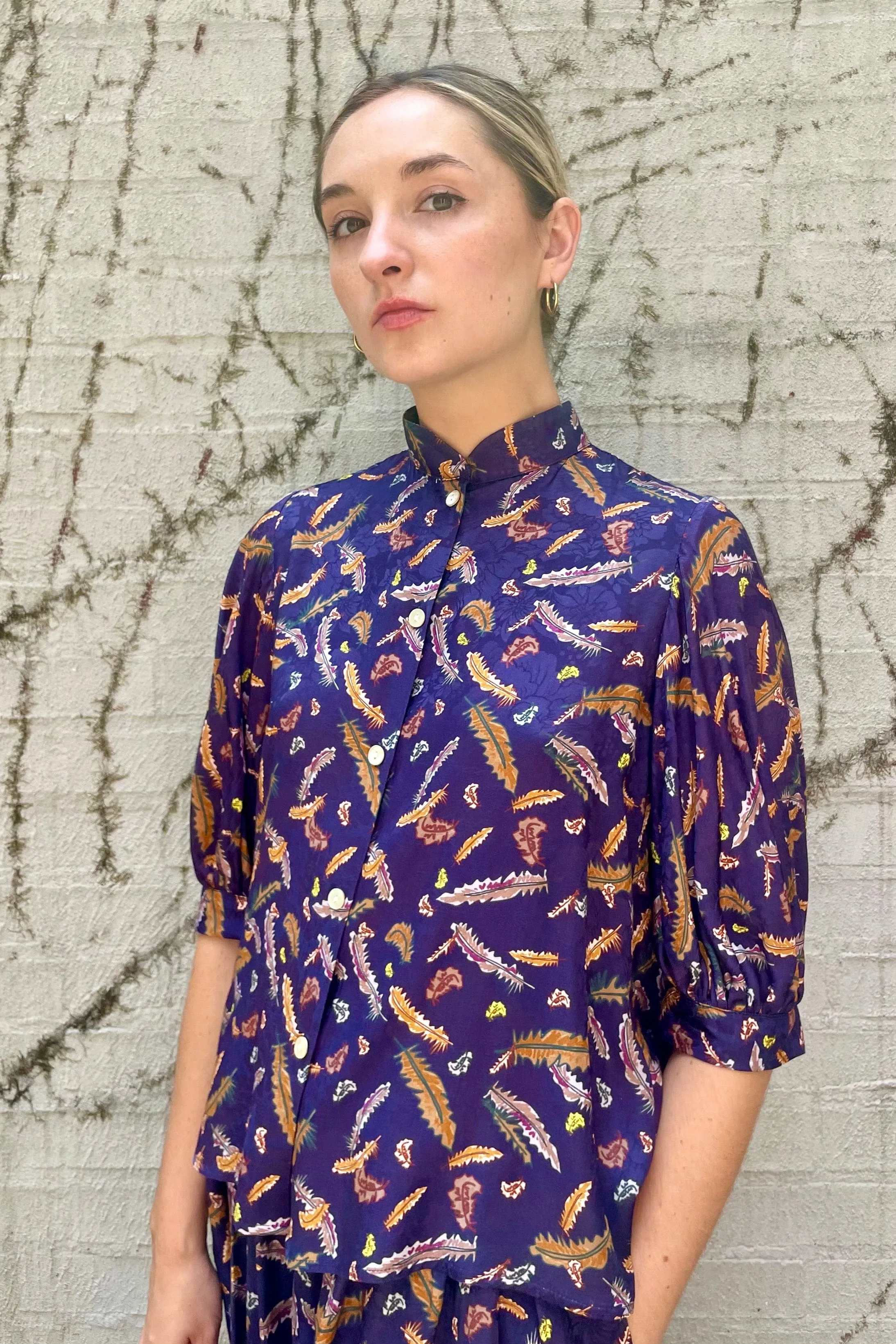 Livia Blouse in Feather Print