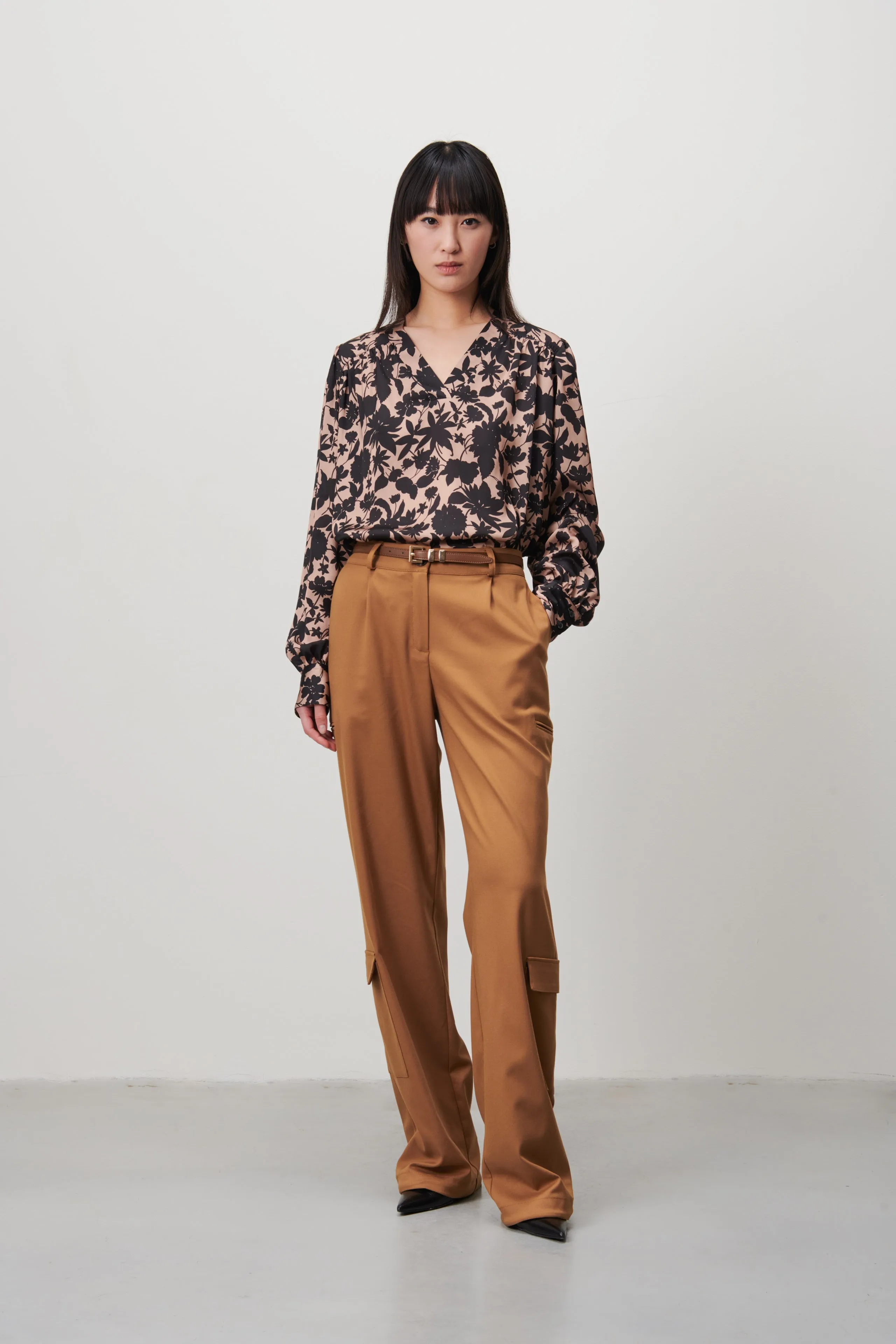 Liza Blouse | Black Beige