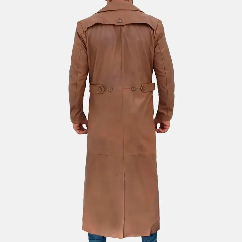 Lone Ranger Mens Leather Duster Coat