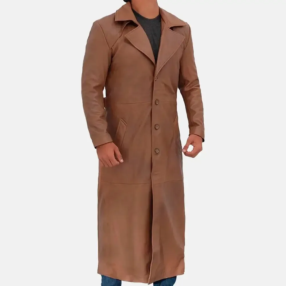 Lone Ranger Mens Leather Duster Coat