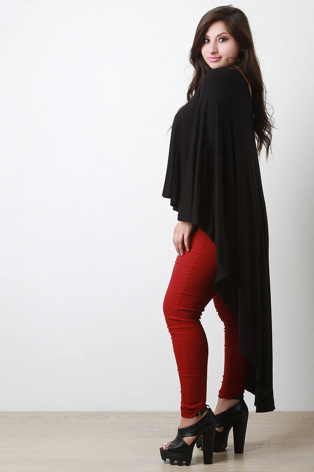 Longline Drape Poncho