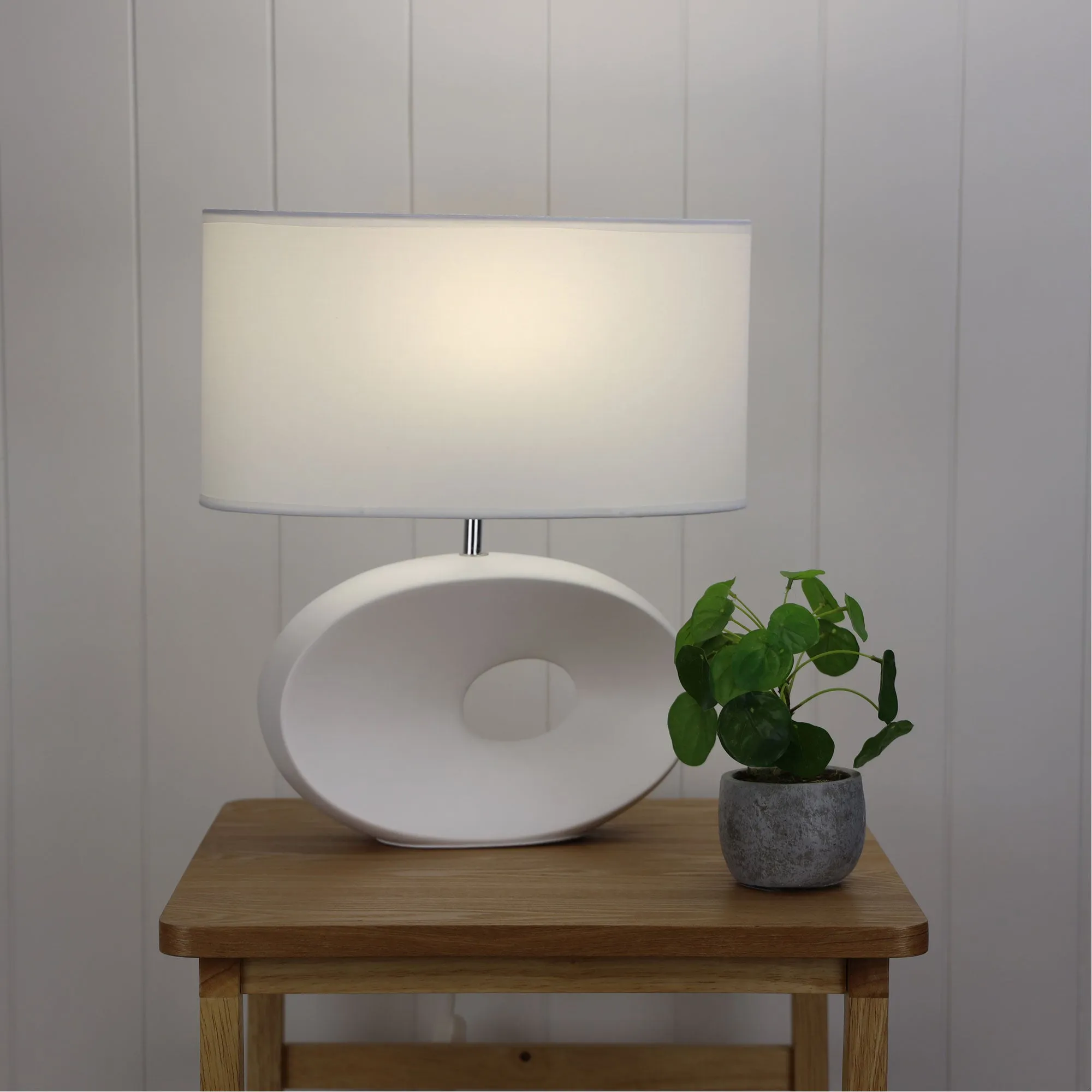 LOUISE Ceramic Table Lamp with Shade White