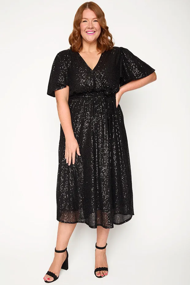 Lover Black Sequin Dress