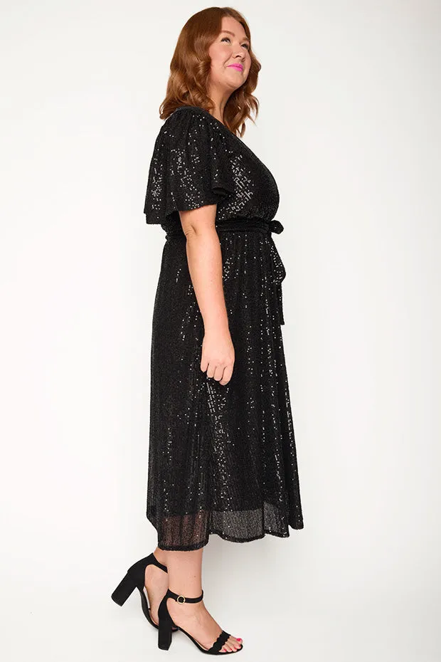 Lover Black Sequin Dress