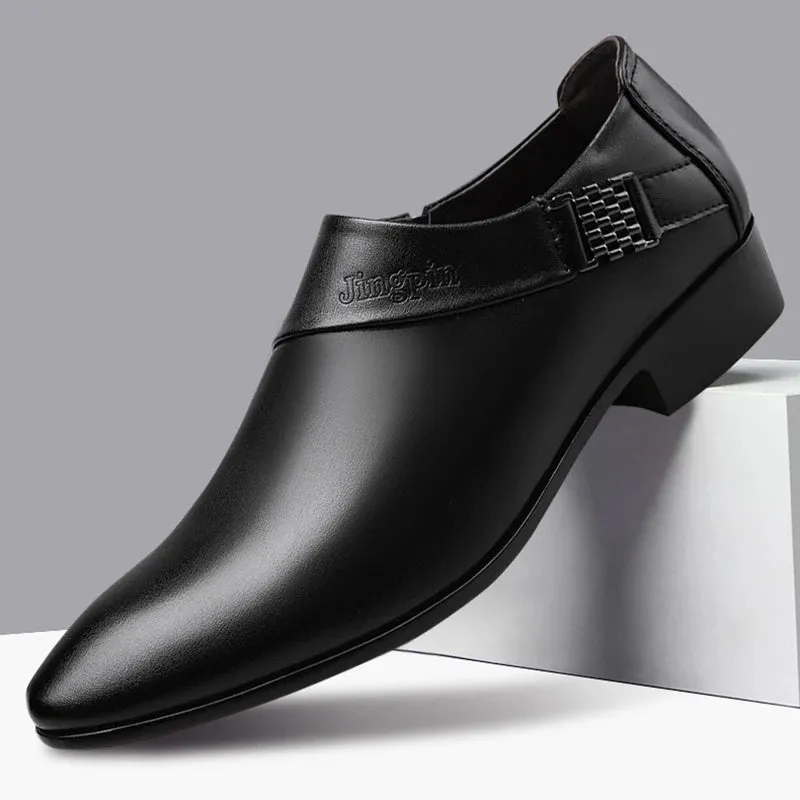 Luxury Men Leather Shoes Formal Dress Shoes for Male Plus Size Party Wedding Office Work Shoes Slip on Business Casual Oxfords