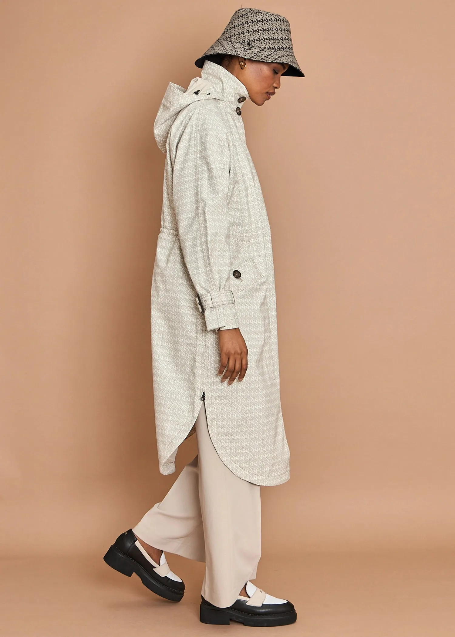 Luxury Tailored Poncho - Monogram Print