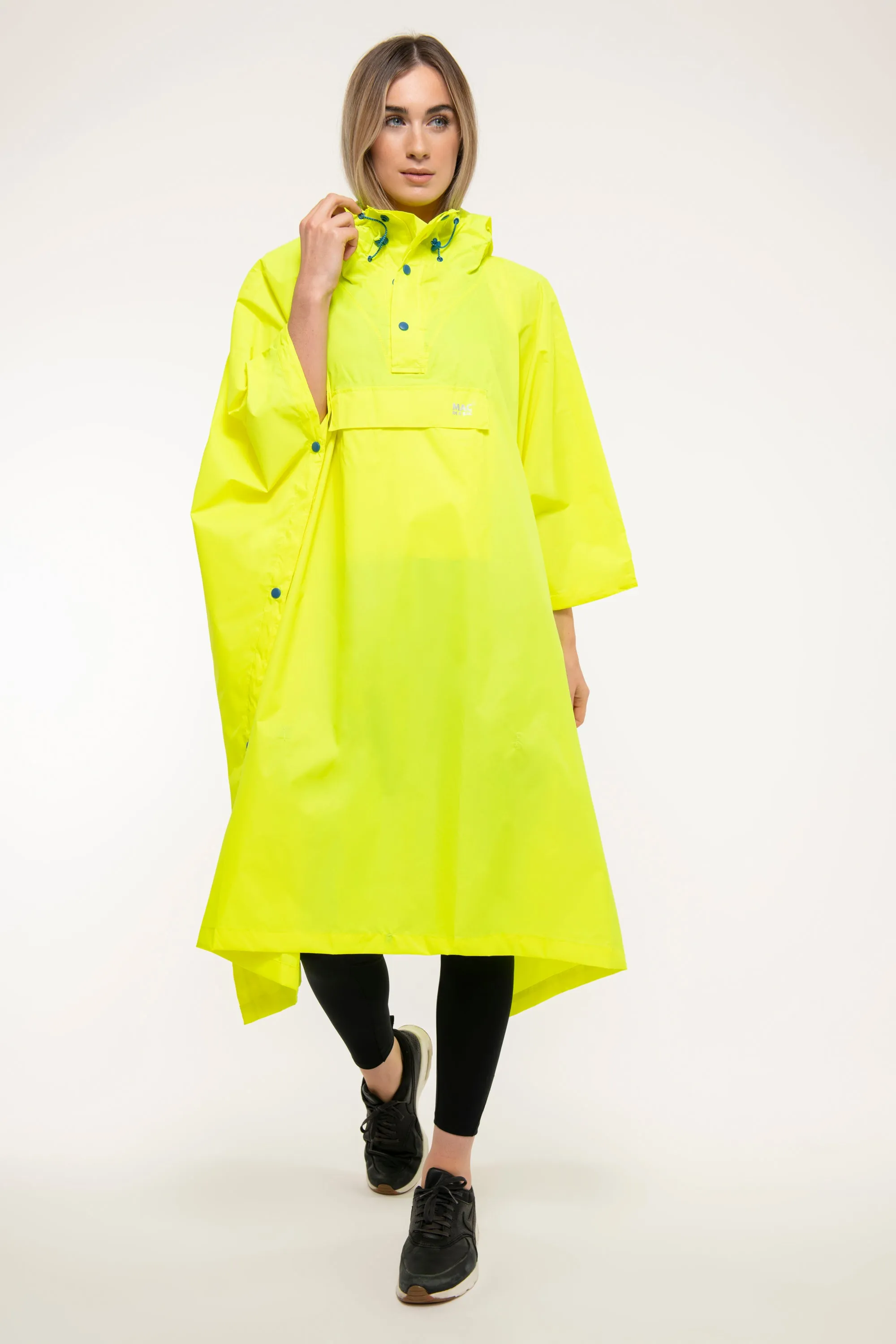 Mac In A Sac Packable Waterproof Unisex Poncho - Neon Yellow