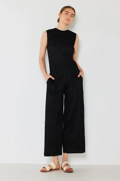 Marina West Pleated Wide-Leg Pants