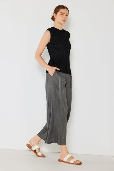 Marina West Pleated Wide-Leg Pants