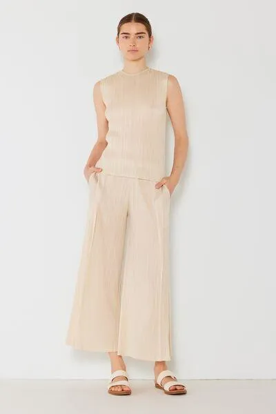 Marina West Pleated Wide-Leg Pants