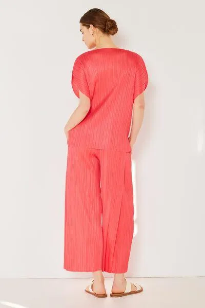 Marina West Pleated Wide-Leg Pants