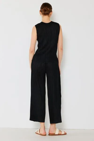 Marina West Pleated Wide-Leg Pants