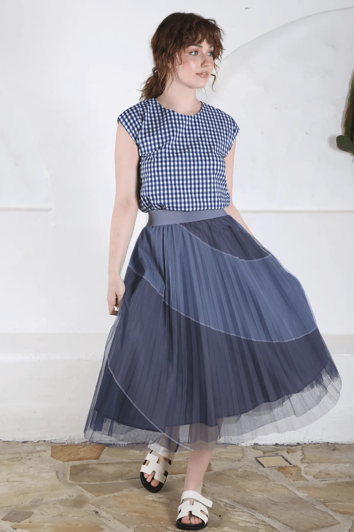 McQueen Tulle Skirt Cloud Grey