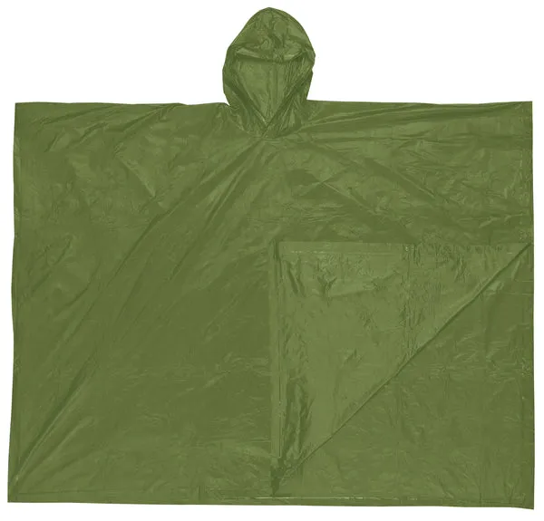 MCR Safety Schooner .10mm PVC Dispos Poncho Green