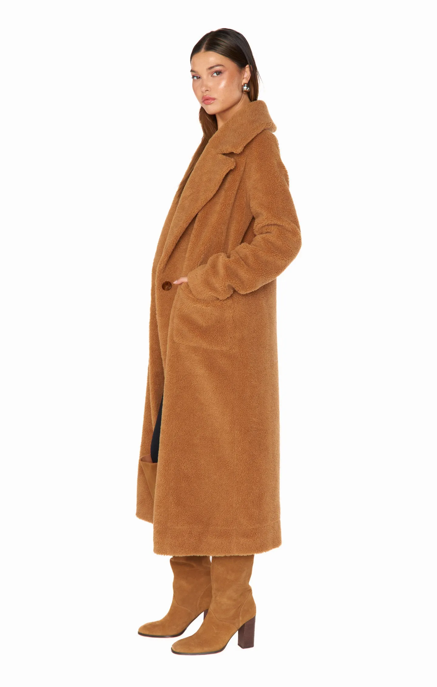 Melrose Teddy Jacket ~ Camel Sherpa