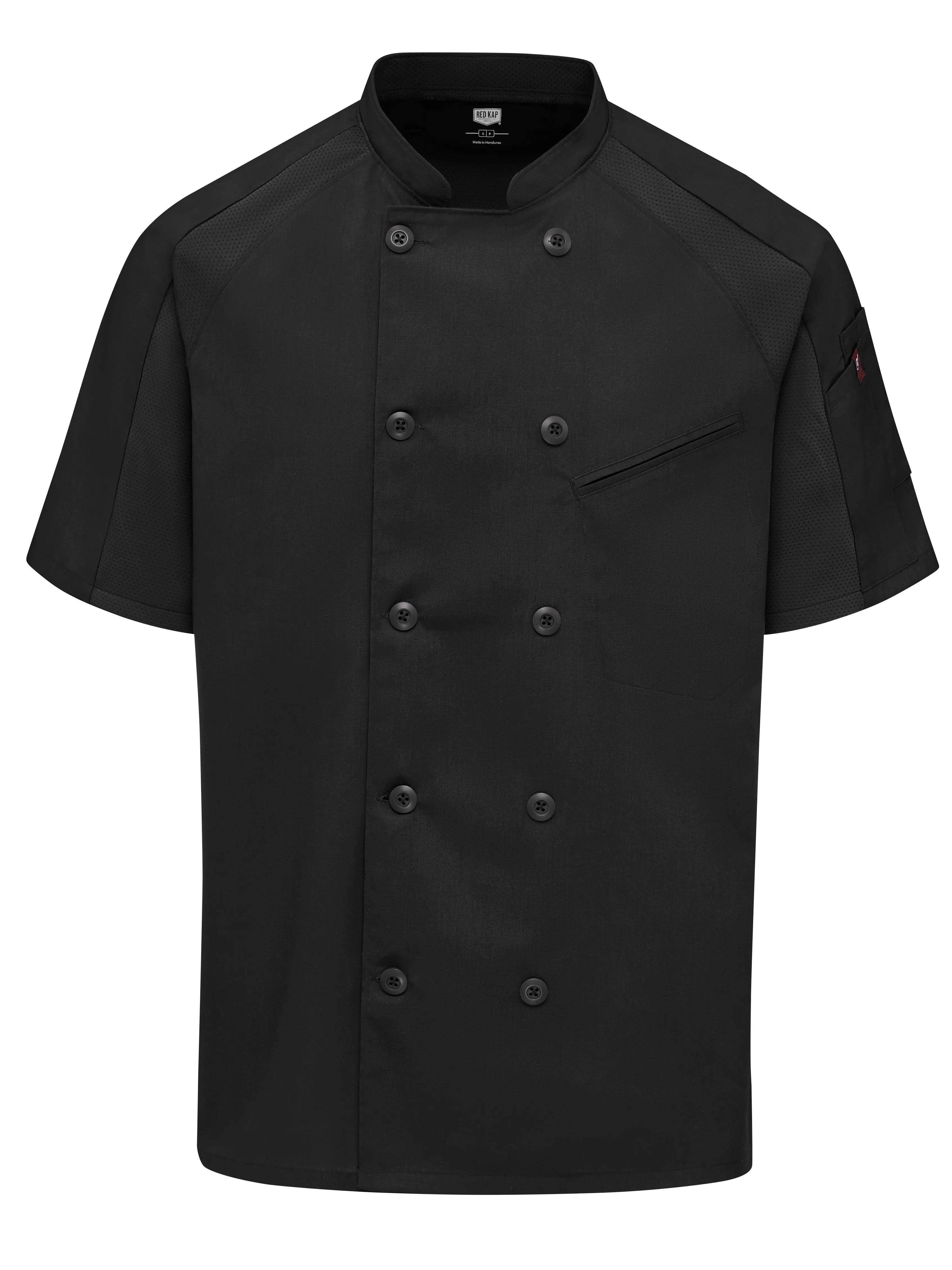 Men's Airflow Raglan Chef Coat with OilBlok 052M - Black