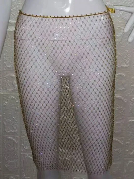 Mesh Midi Diamond Skirt