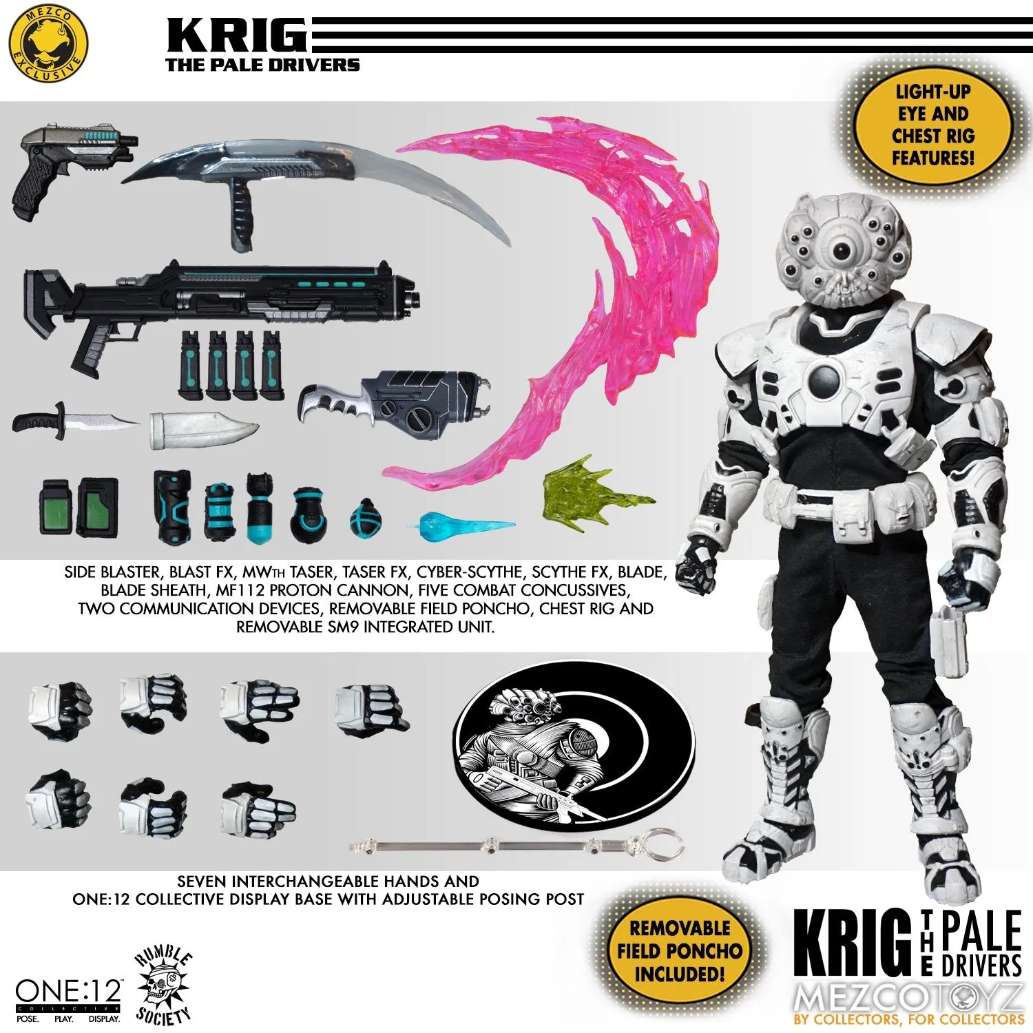 Mezco Toyz ONE:12 Krig The Pale Driver Action Figure Exclusive