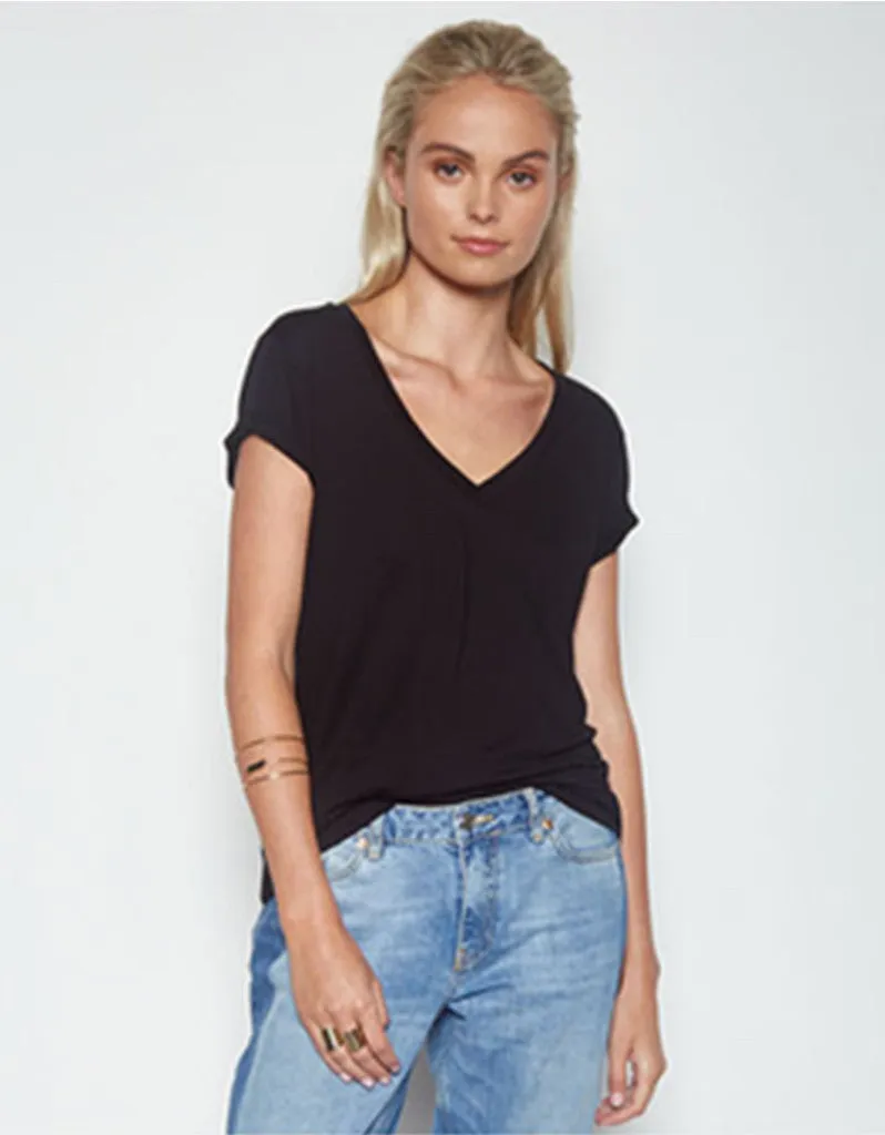 Michael Lauren Layton V-Neck Tee w/Side Slit