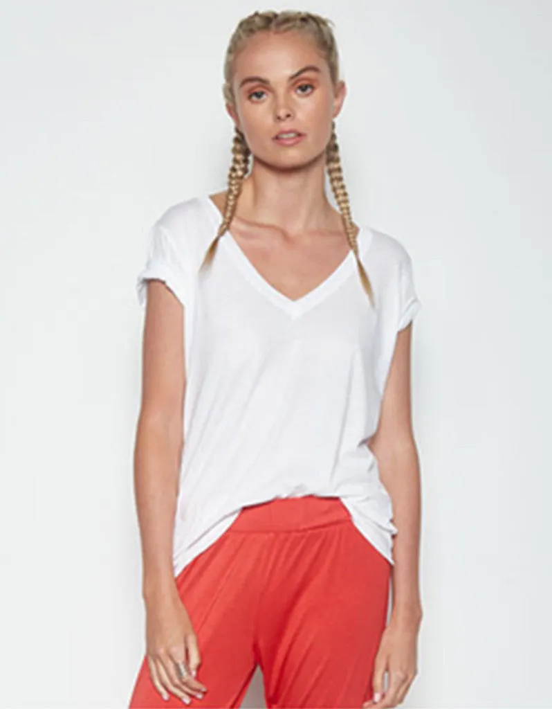 Michael Lauren Layton V-Neck Tee w/Side Slit