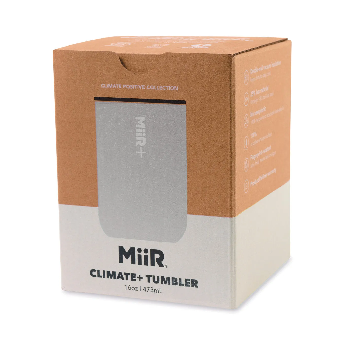 MiiR Climate 16 Oz Customized Tumblers, Silver Satin