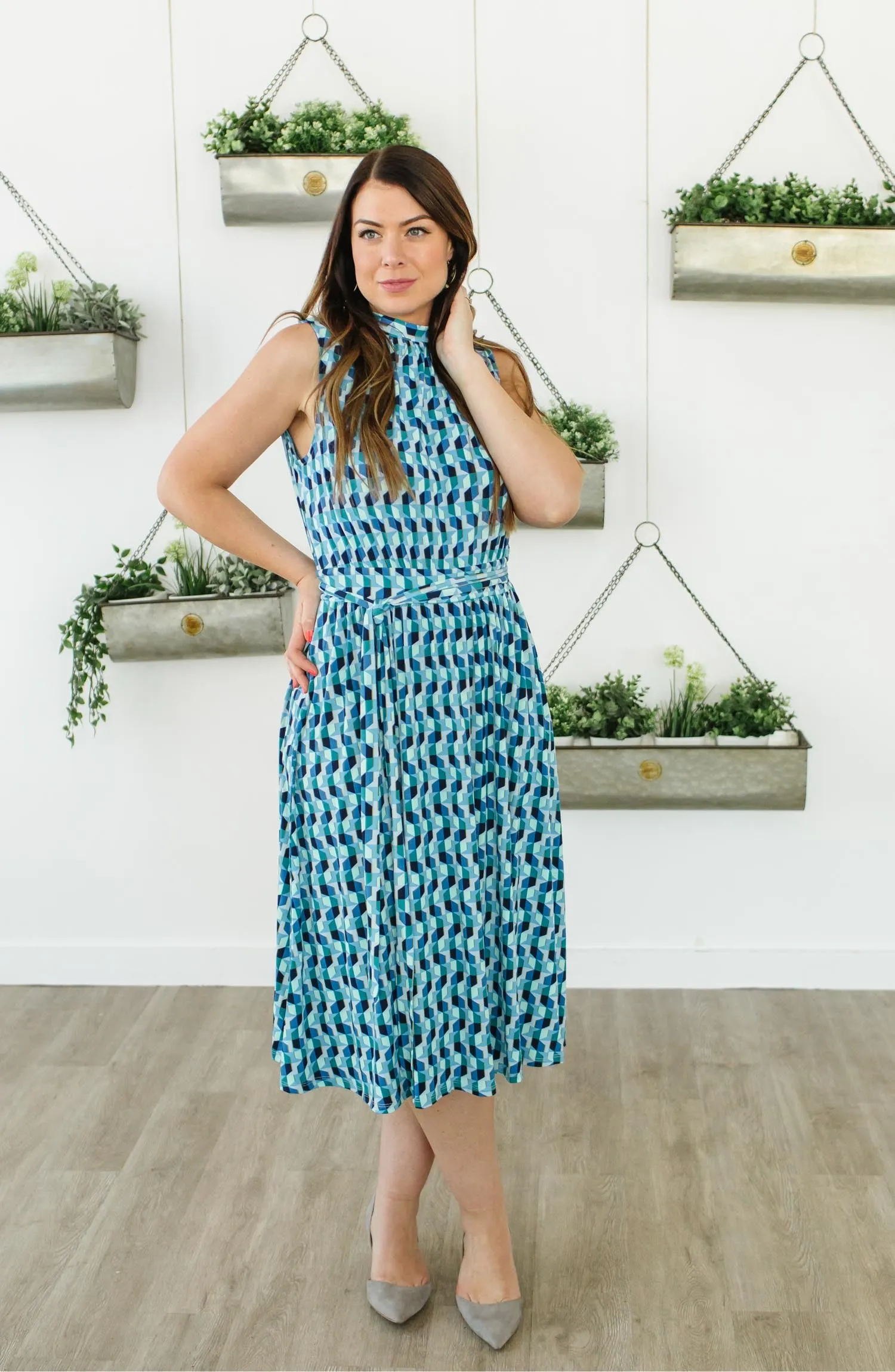 Mindy Shirred Midi Dress FINAL SALE