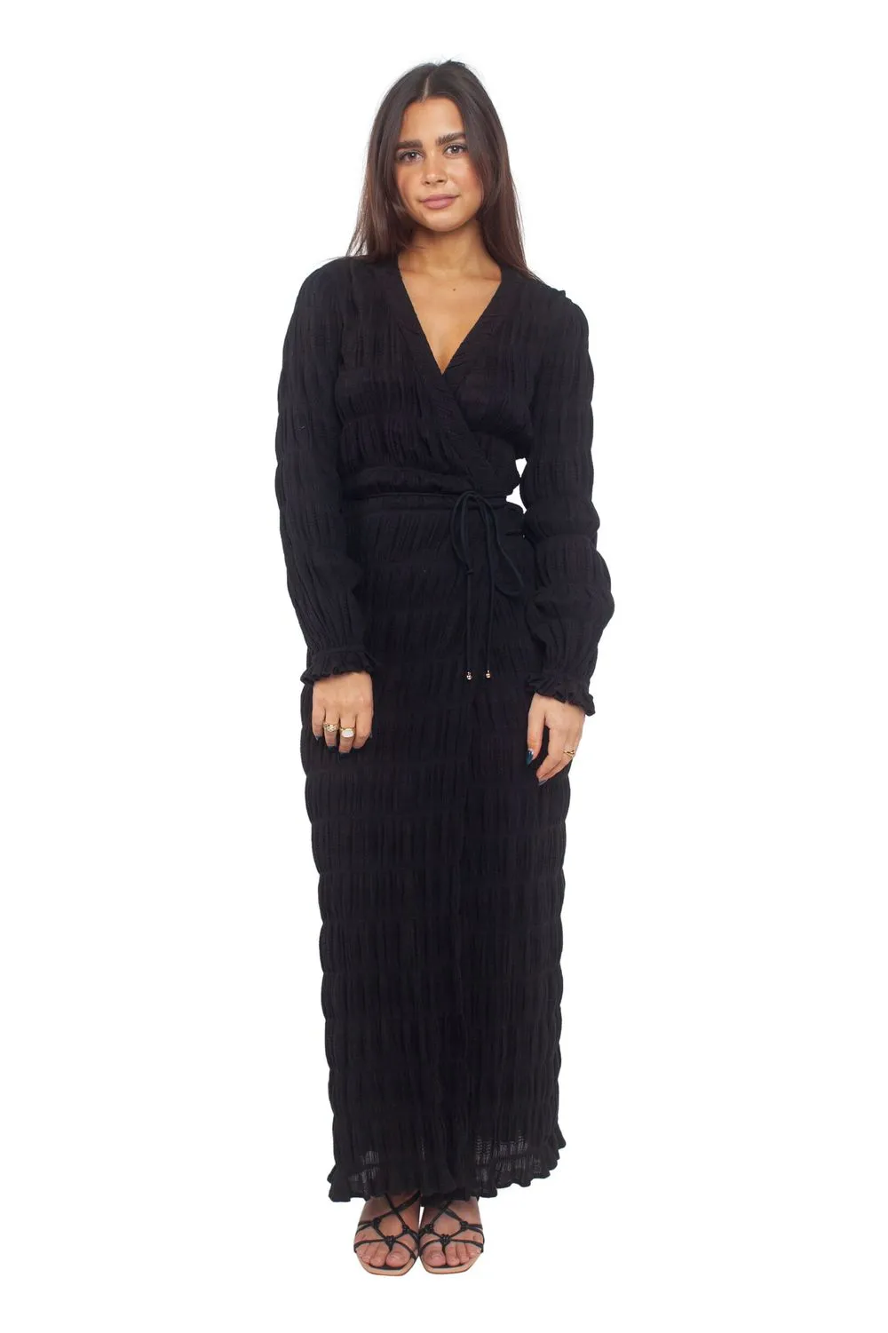 Mirella Long Sleeve Wrap Dress