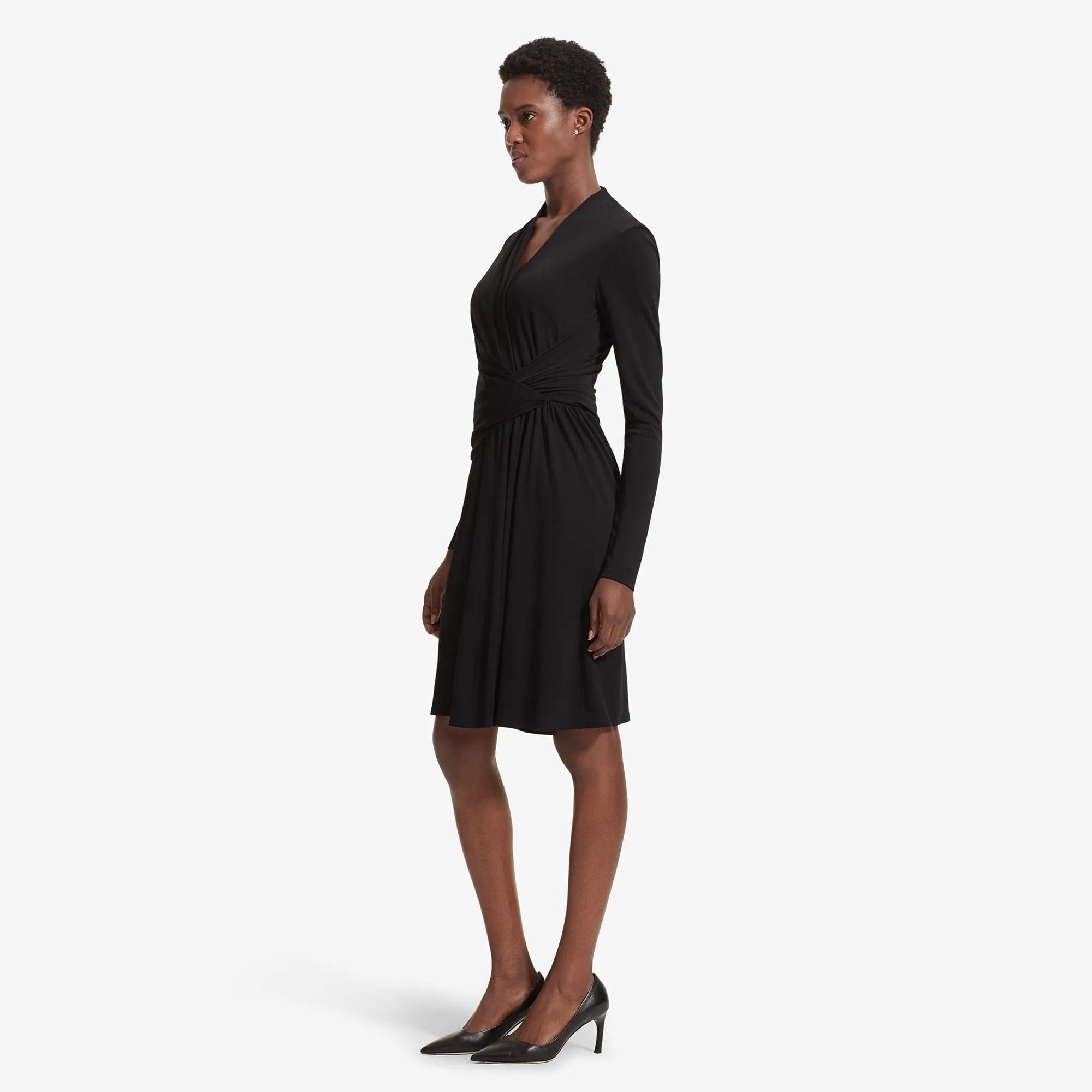 Morgan Dress - Knit Crepe Plus :: Black