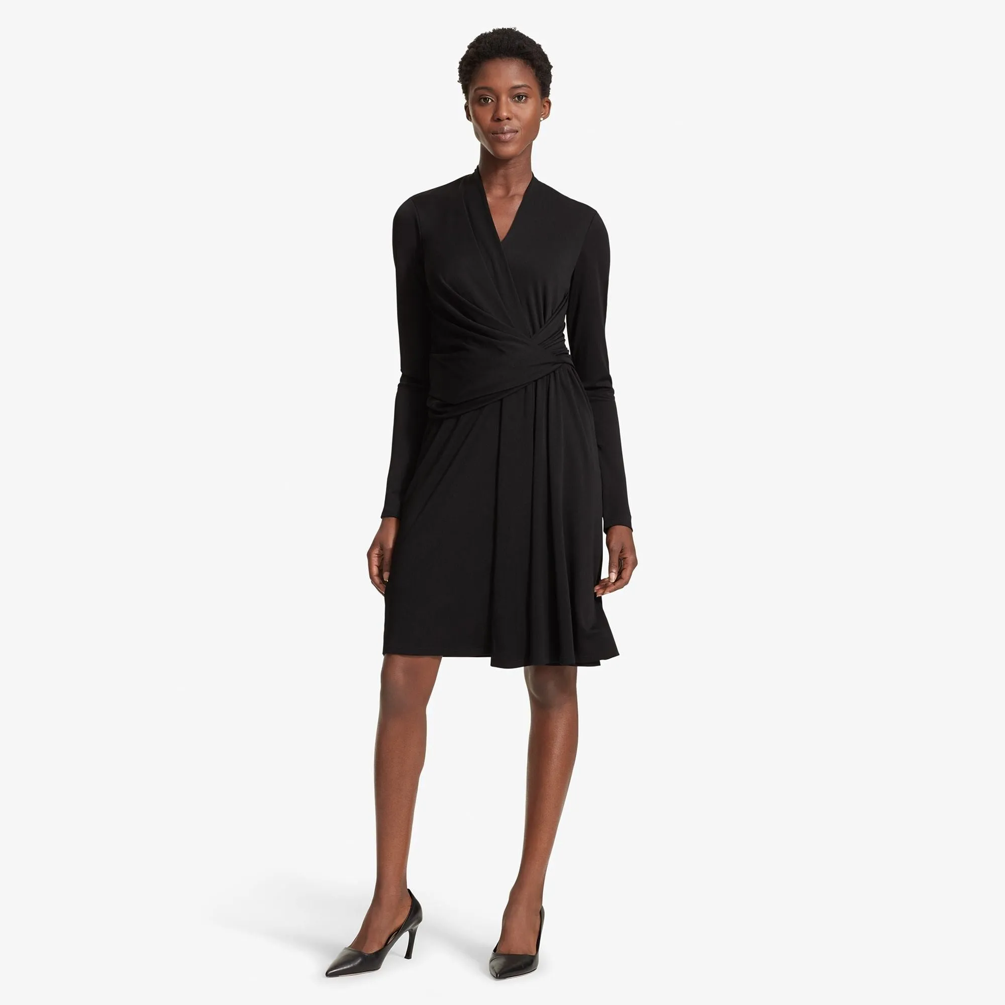 Morgan Dress - Knit Crepe Plus :: Black