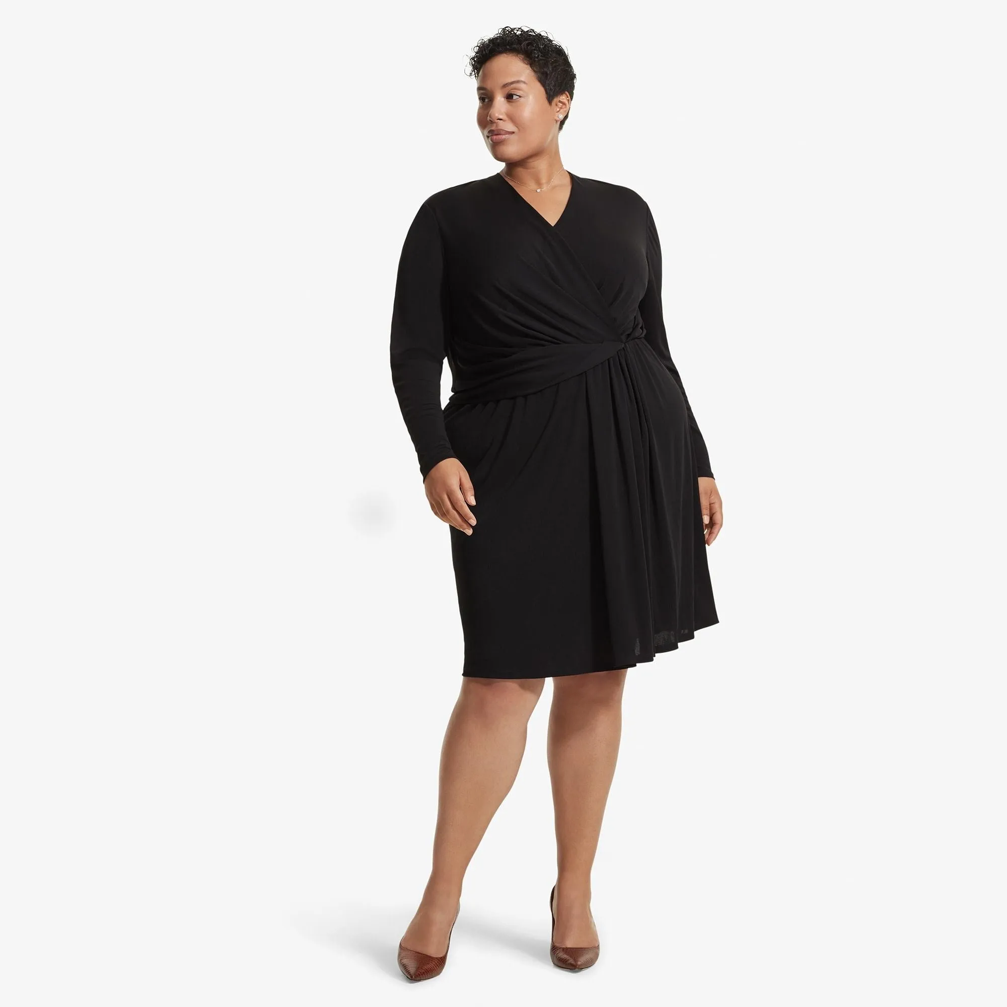 Morgan Dress - Knit Crepe Plus :: Black