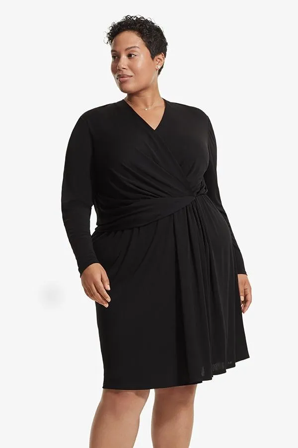 Morgan Dress - Knit Crepe Plus :: Black