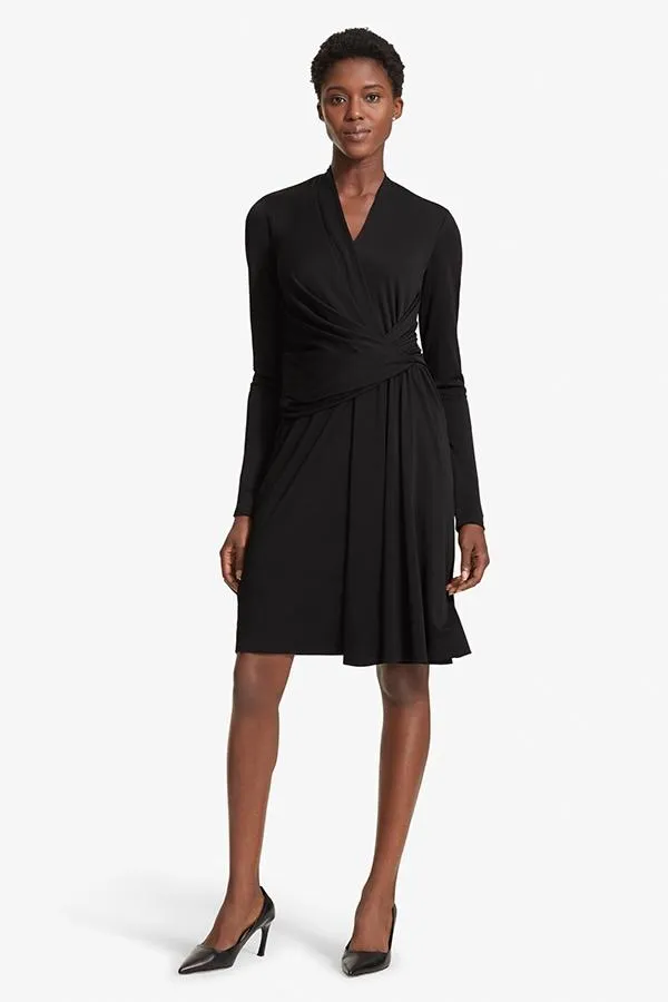 Morgan Dress - Knit Crepe Plus :: Black