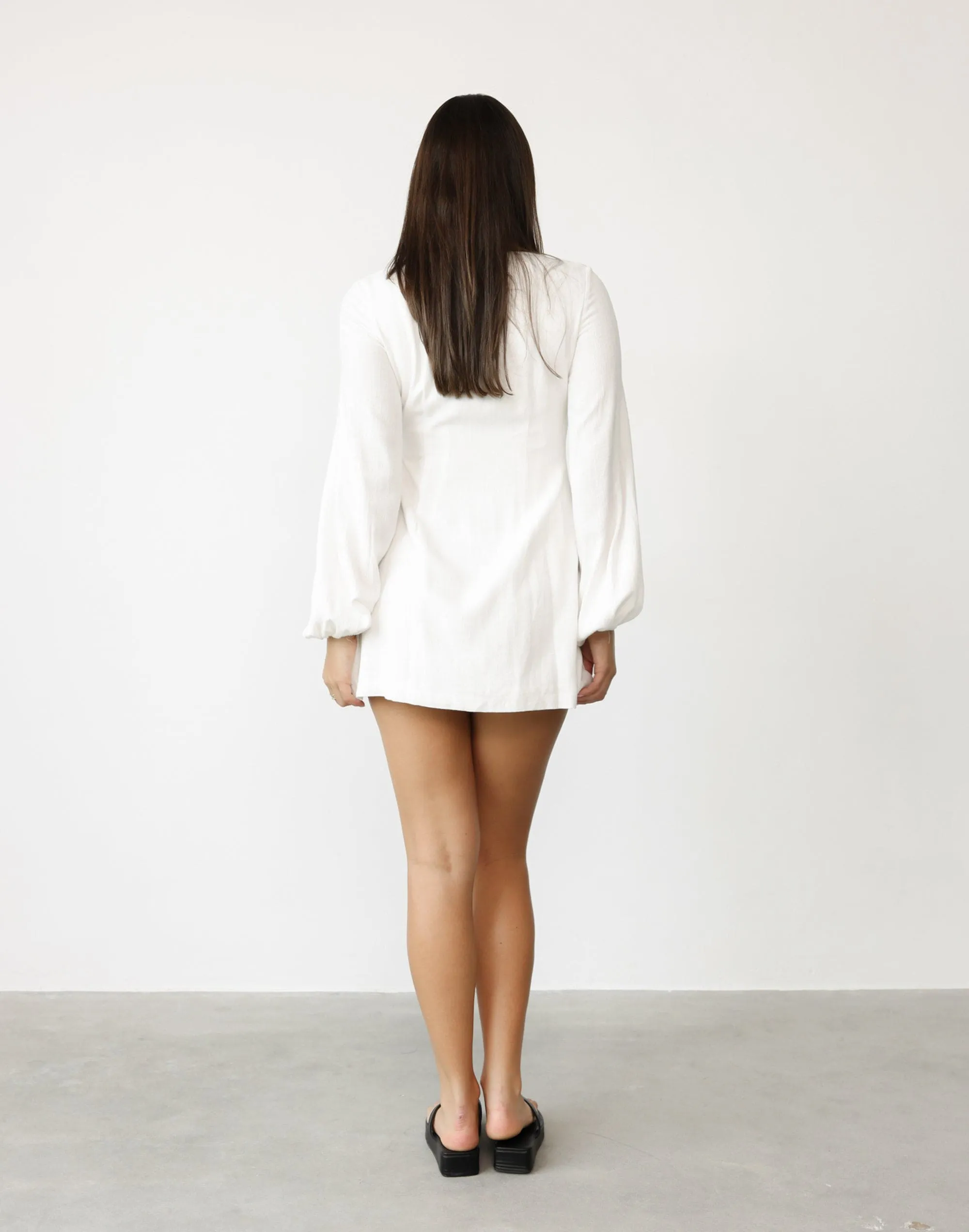 Mori Mini Dress (White)