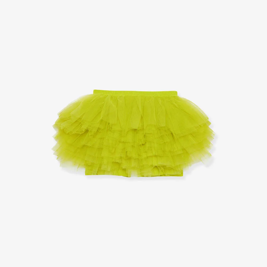 Moss Green Tulle Skort