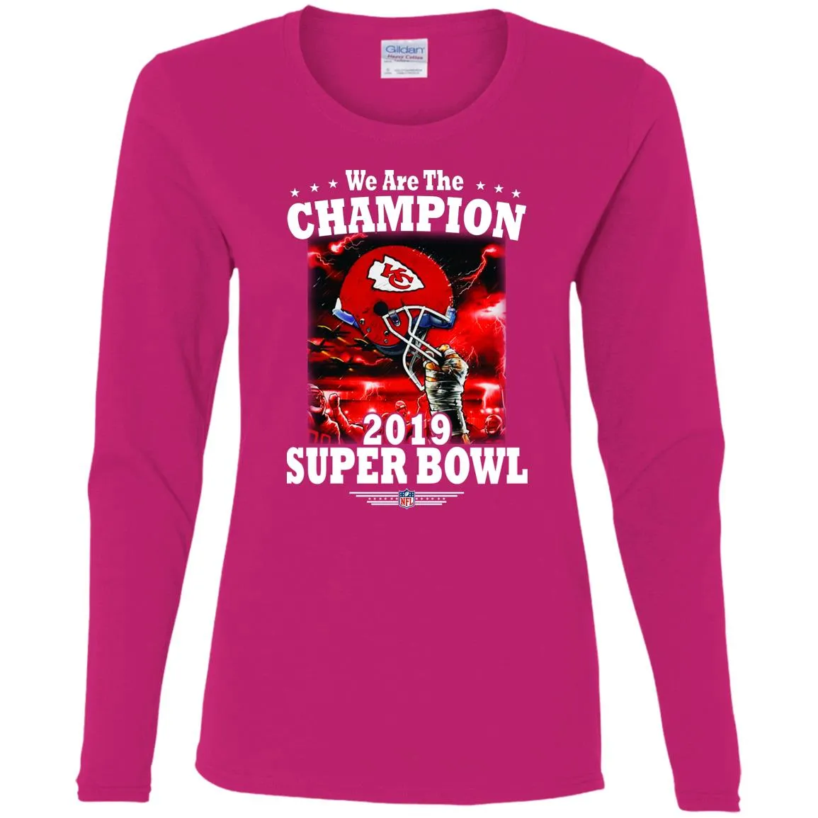 Nfl – Kansas City Chiefs We Are The Champion 2019 Super Bowl Football Women Long Sleeve Shirt