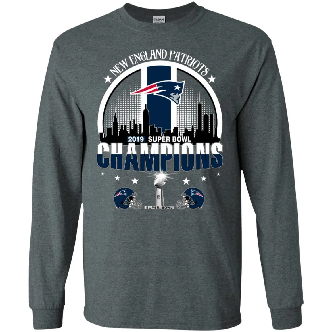 Nfl – New England Patriots 2019 Super Bowl Champions Football Men Long Sleeve Shirt