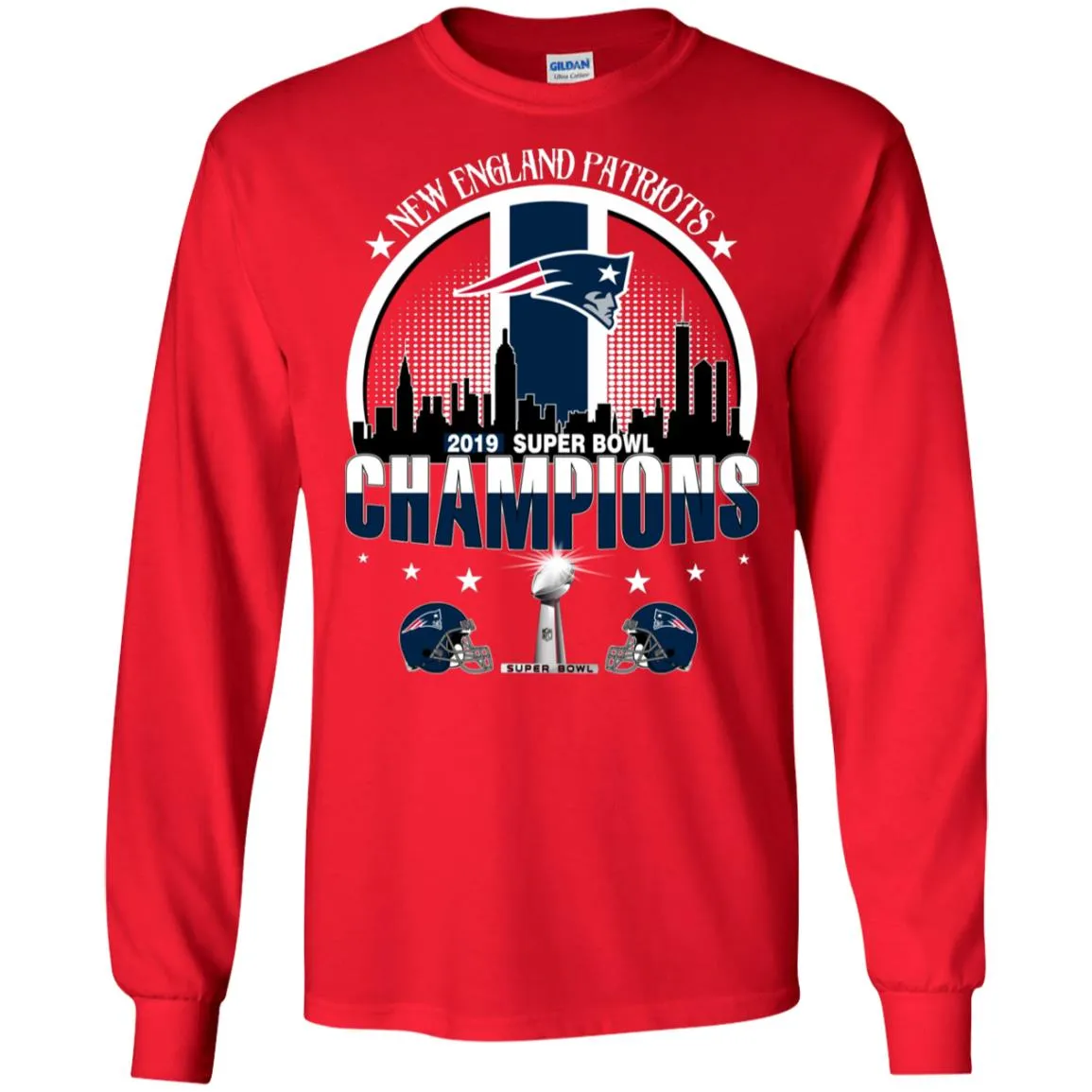 Nfl – New England Patriots 2019 Super Bowl Champions Football Men Long Sleeve Shirt