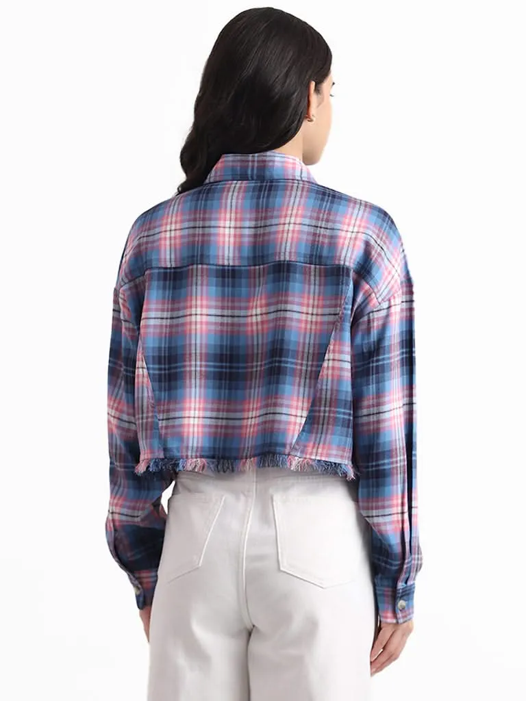 Nuon Blue & Pink Checkered Shirt