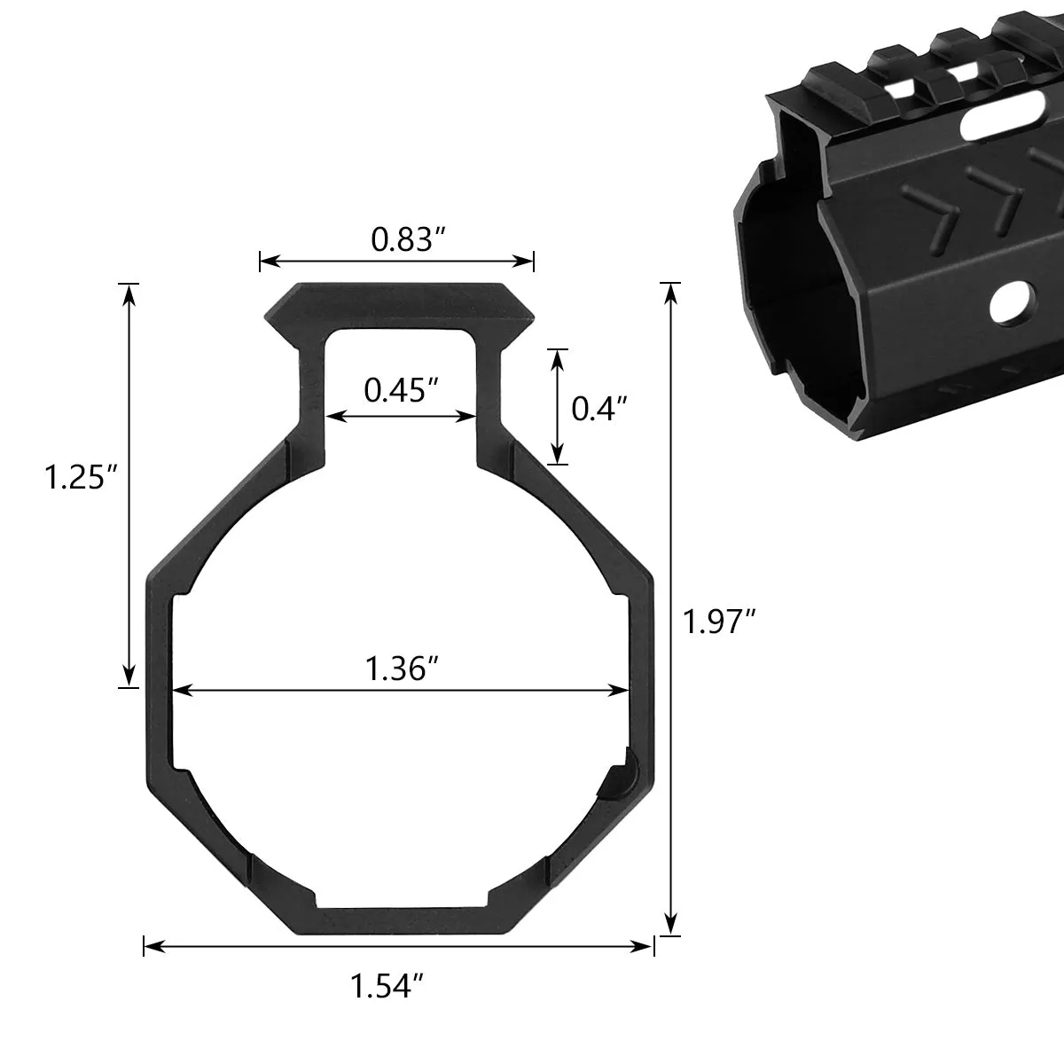 ohhunt® AR-15 9" Ultra Light Hex Free Float M-lok Handguard with Steel Barrel Nut