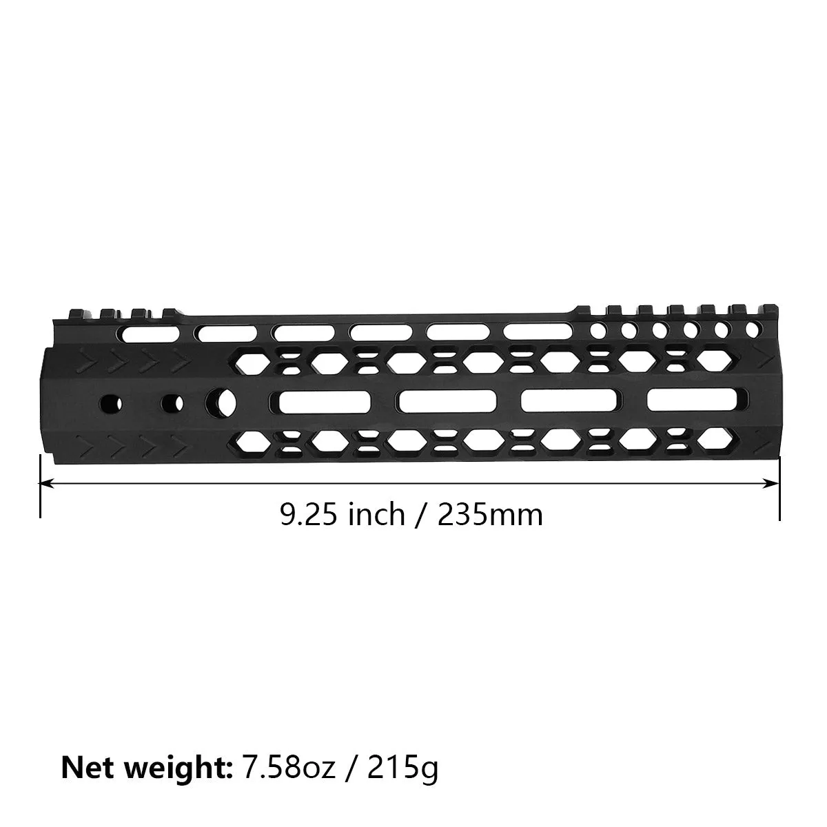 ohhunt® AR-15 9" Ultra Light Hex Free Float M-lok Handguard with Steel Barrel Nut