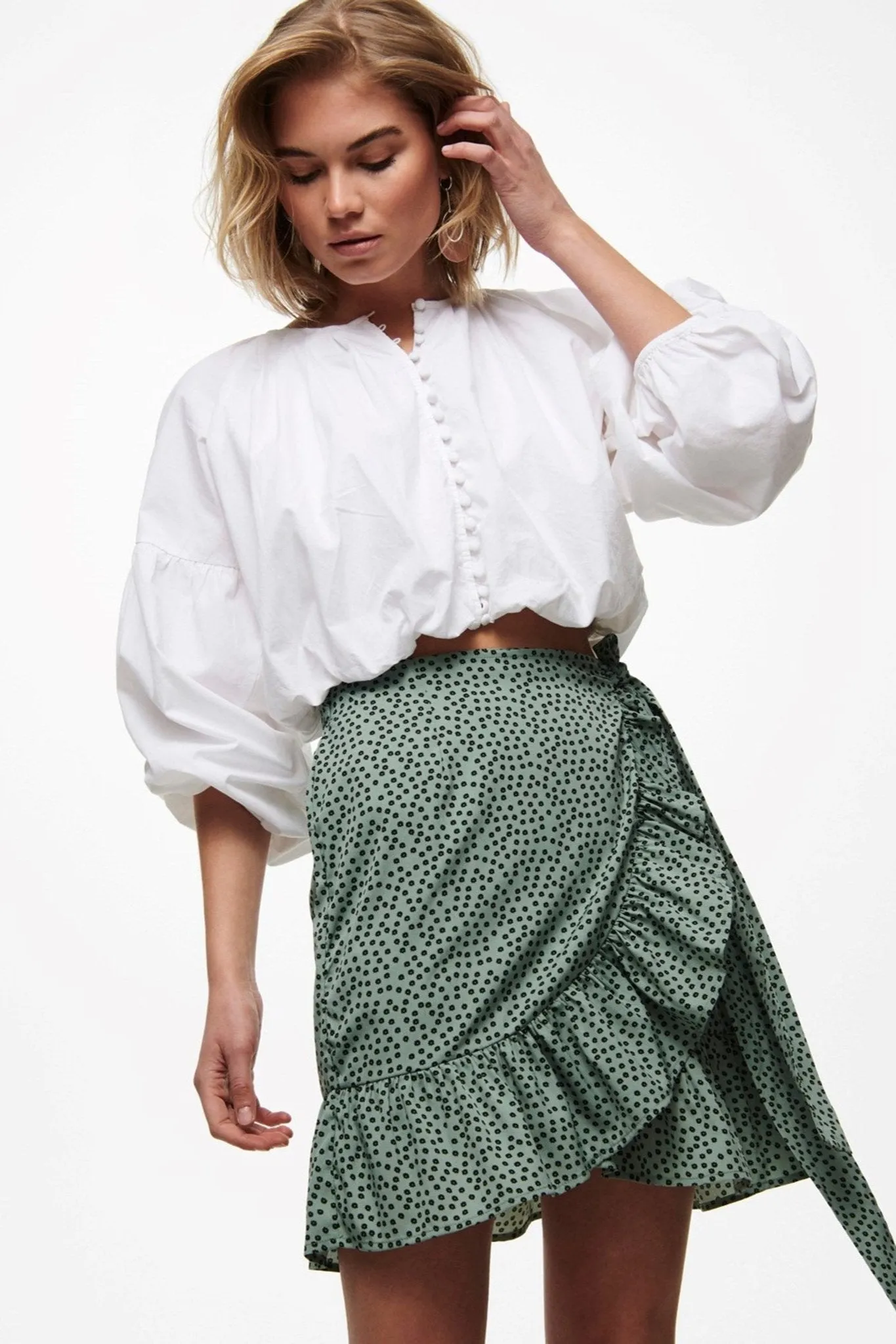 Olivia Wrap Skirt - Chinois Green