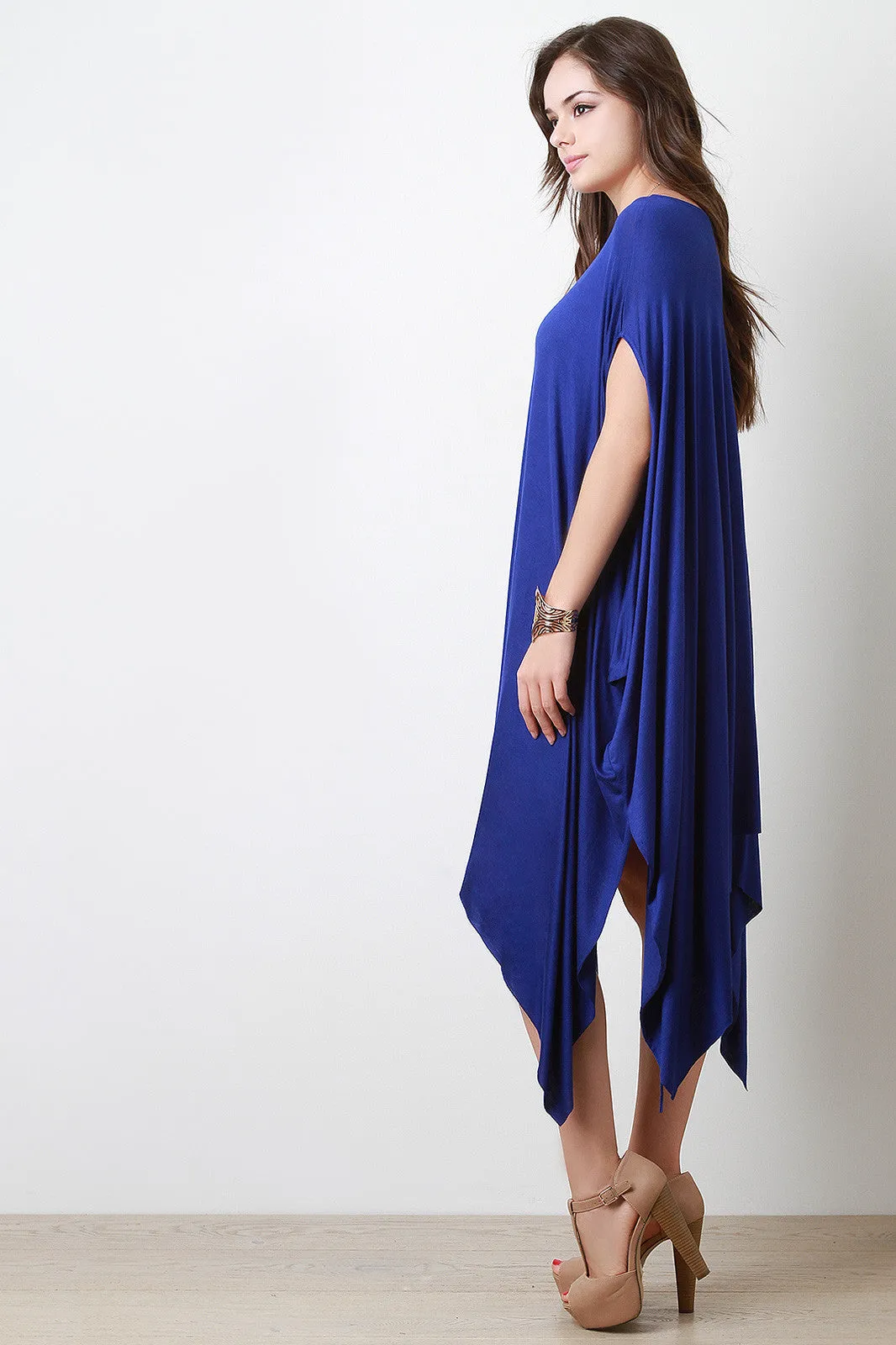 Oversize Poncho Handkerchief Dress