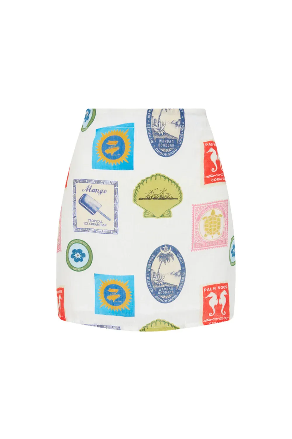 Palm Noosa - East Mini Skirt - Holiday Stamp